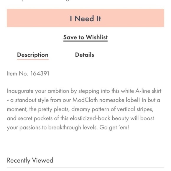 NWT ModCloth Aspiration Creation Striped Skirt New - Picture 7 of 8